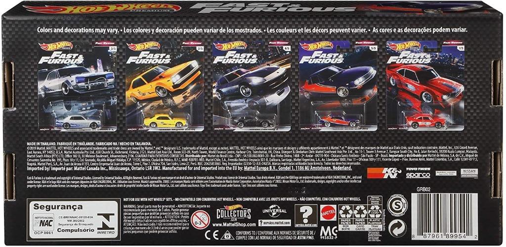 Hot Wheels Fast Furious Bundle Premium Vehicles From Fast Furious Movie Series Hobbies