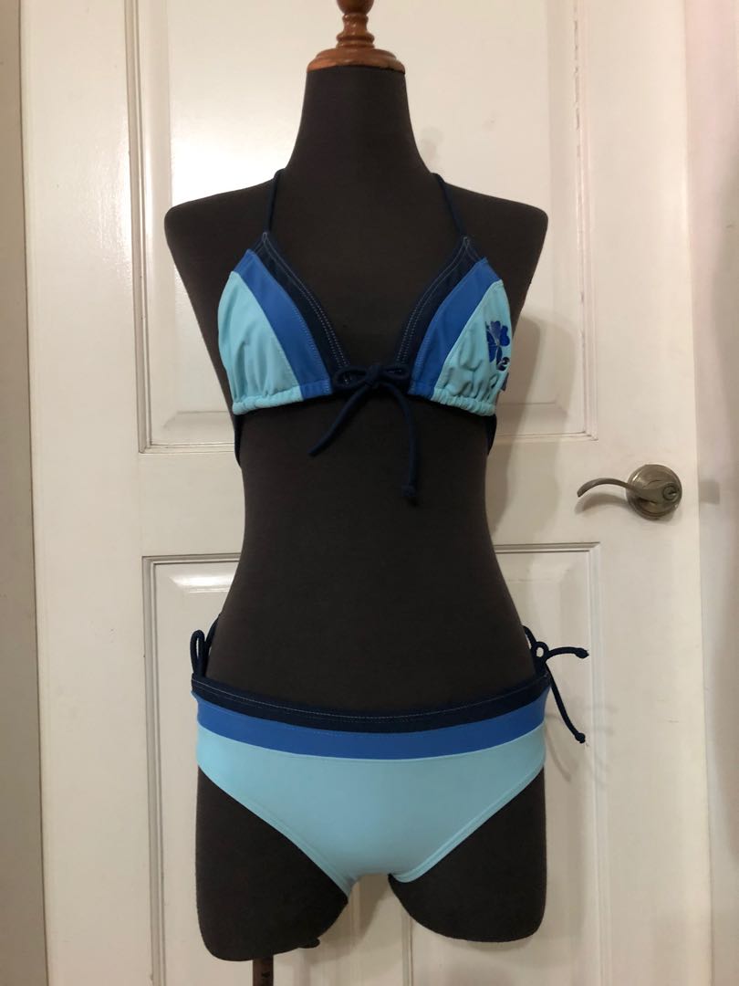 Printed Blue Bikini Women S Fashion Swimwear Bikinis Swimsuits On