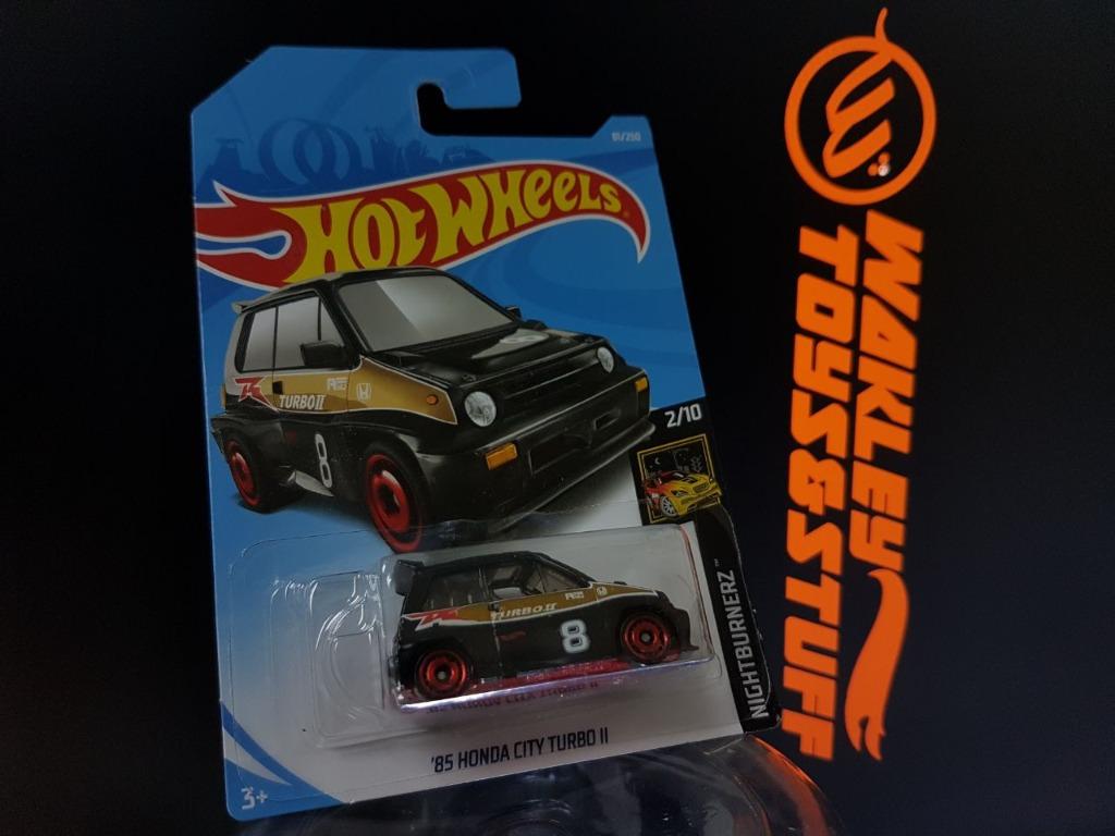 Hot Wheels NIGHTBURNERZ NO RYU HONDA CITY TURBO II MATT BLACK GOLD WHITE STRIPES WITH