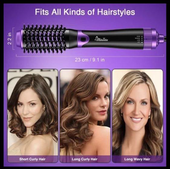 In Interchangeable Hair Dryer Brush Hot Air Brush With Replaceable W Ceramic Tourmaline