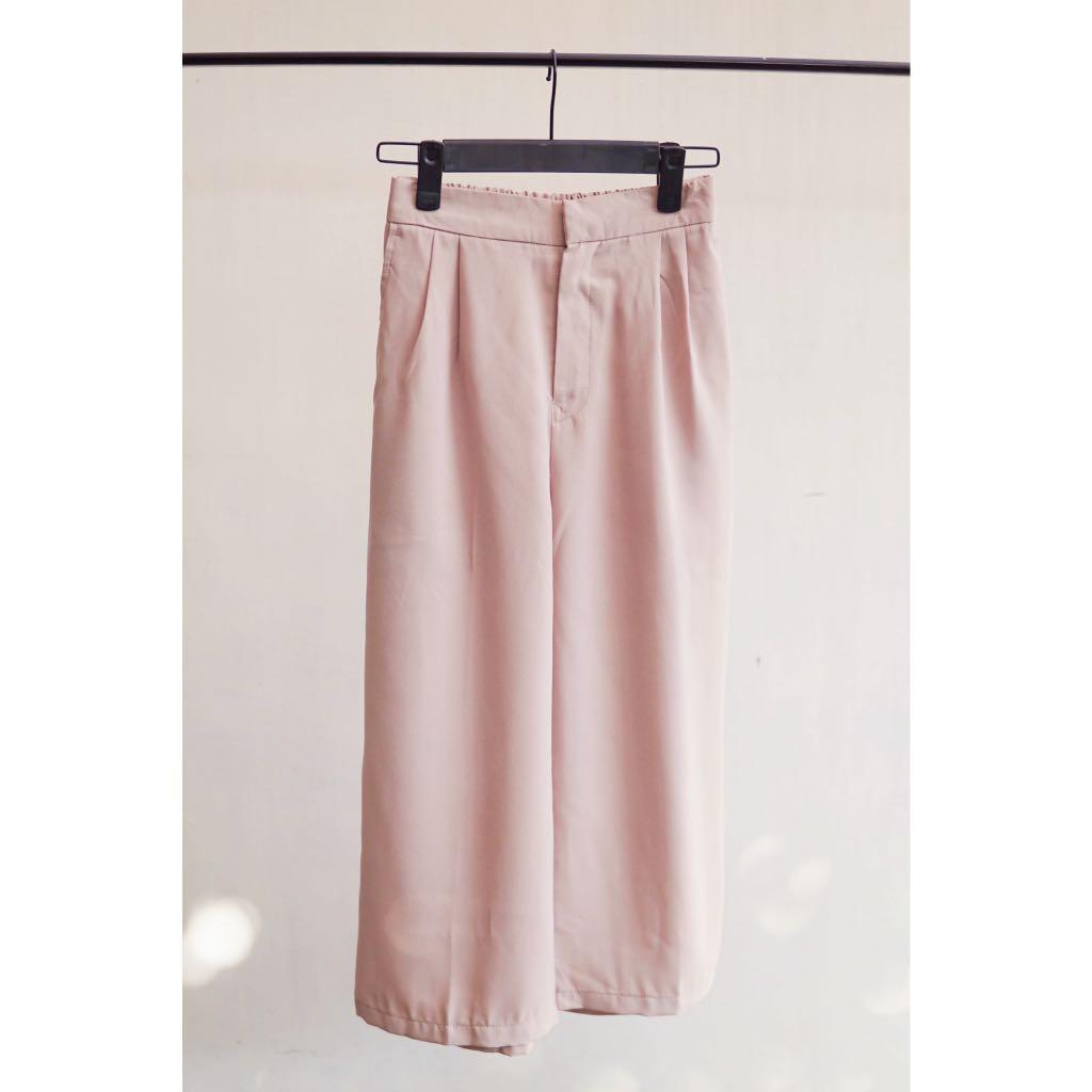 New Eclair Collection Nude Choco Culottes Celana Kulot Nude Fesyen