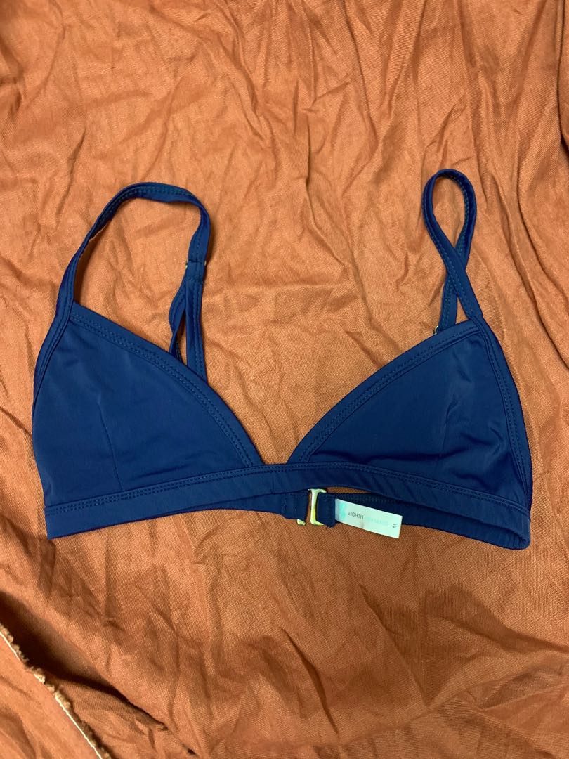 Eighth Mermaid Navy Blue Triangle Bikini Top Women S Fashion Tops