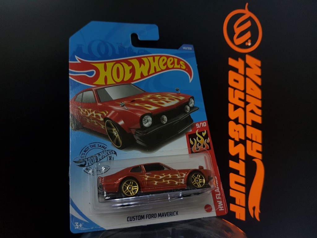 Hot Wheels HW FLAMES CUSTOM FORD MAVERICK ORANGE RED GOLD WHITE FLAMES DECAL Hobbies Toys