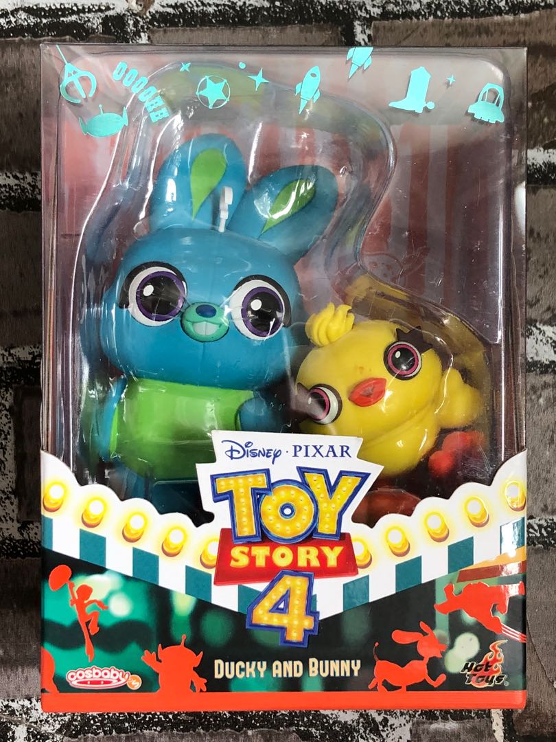 HOT TOYS Cosbaby DISNEY PIXAR TOY STORY 4 DUCKY AND BUNNY 興趣及遊戲 玩具 遊戲類 Carousell