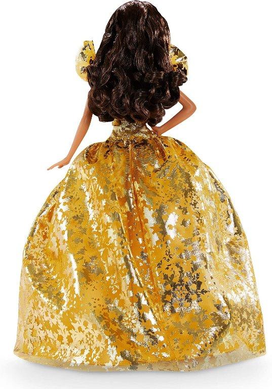 Barbie Signature Holiday Barbie Doll Inch Brunette Long Hair In Golden Gown With Doll