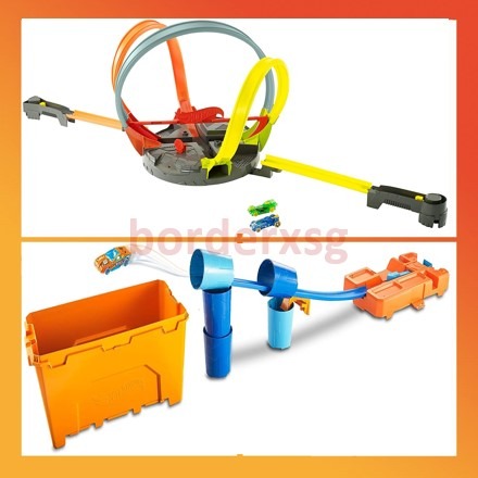 Hot Wheels Roto Revolution Track Set MATTEL GCF91 Hot Wheels Track Builder Stunt Barrel Box