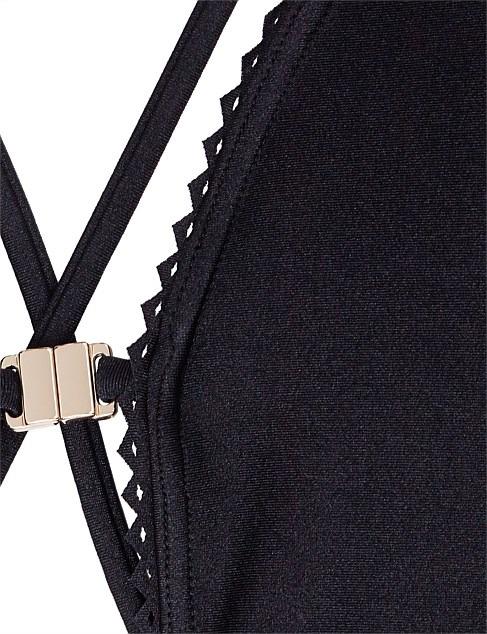 Reiss Amara Laser Cut Swimsuit Scalloped L Bikini Beach One Piece