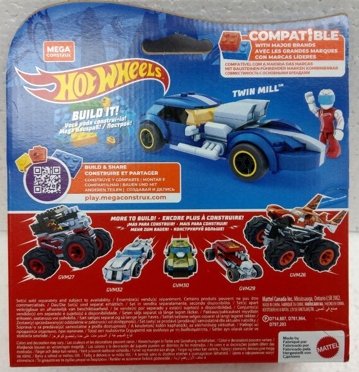Mega Construx Hot Wheels Twin Mill 風火輪火辣跑車 可配合LEGO一齊玩 興趣及遊戲 玩具 遊戲類