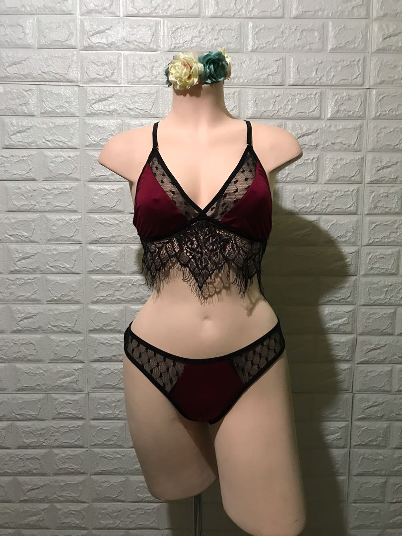 Repriced Mesh And Lace Sexy Lingerie Set Women S Fashion Swimwear Bikinis Swimsuits On