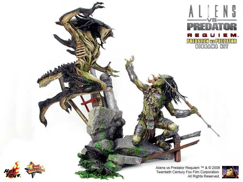 Hot Toys DIORAMA PredAlien vs Predator Hot Toys mms 異形 鐵血戰士 混種異形 雕像 興趣及遊戲 玩具 遊戲類 Carousell