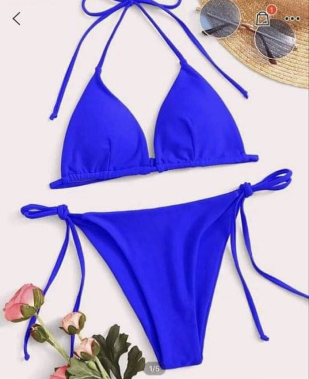 Electric Blue Bikini Set Women S Fashion Swimwear Bikinis