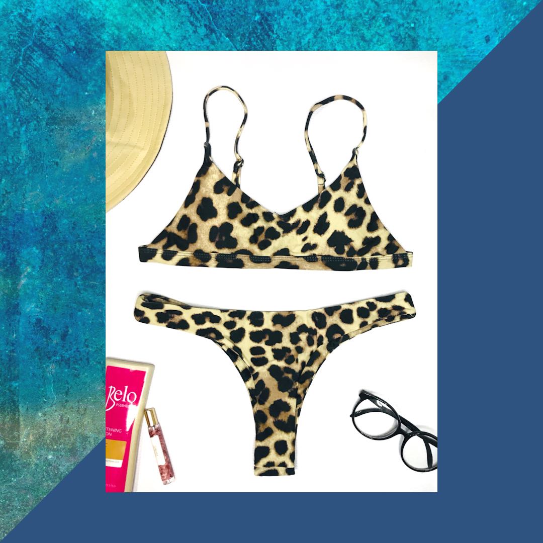 Leopard Print Bikini Women S Fashion Swimwear Bikinis Swimsuits On Carousell
