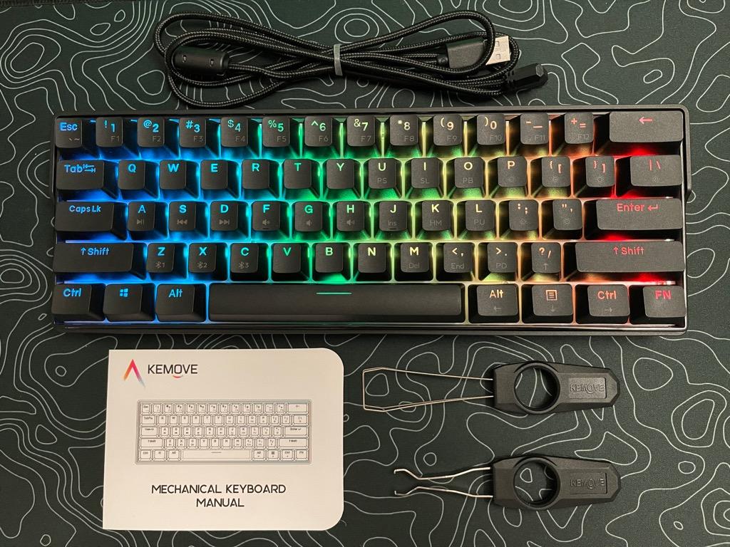 Kemove Shadow Wireless Mechanical Keyboard Hot Swappable With Rgb Backlight