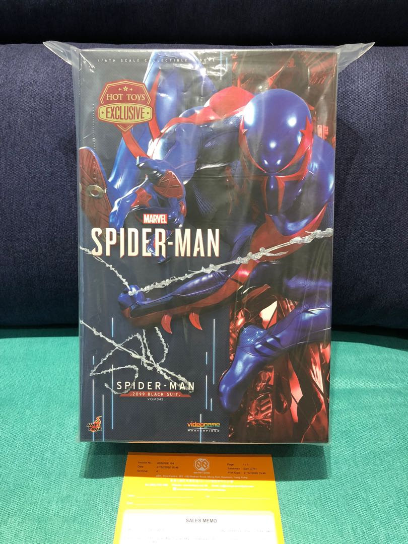 全新圓貼未開 Hottoys Spider Man 2099 Black Suit VGM42 spiderman spider man hot toys marvel 玩具 遊戲類