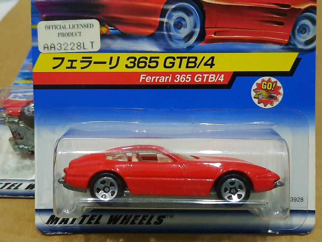Hot Wheels 日本卡版 法拉利 Ferrari GTB 年首版 First Editions 比例 全新未拆過 金屬車身金屬車底 一個價錢兩架車