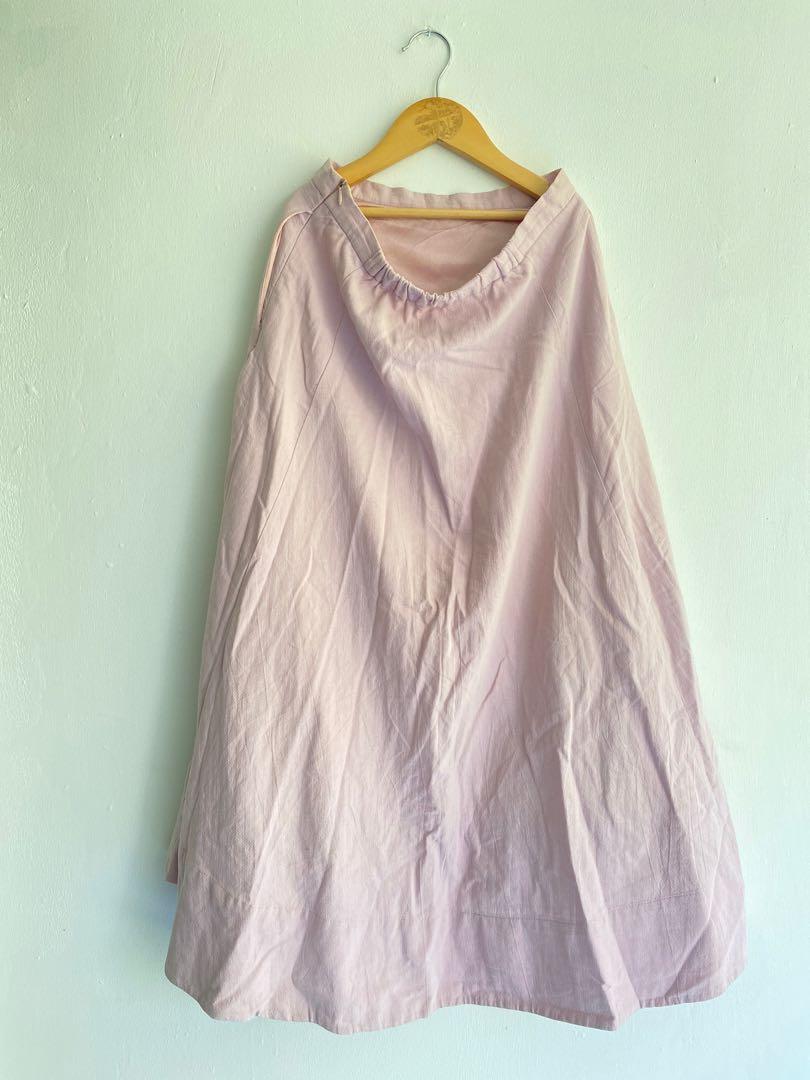 Its Ninette Long Skirt Nude Pink Fesyen Wanita Pakaian Wanita Gaun