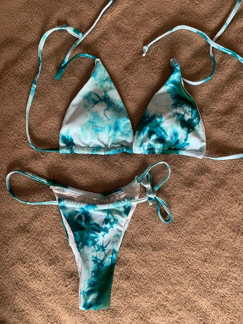 Tie Dye Triangle Bikini Women S Fashion Swimwear Bikinis Swimsuits