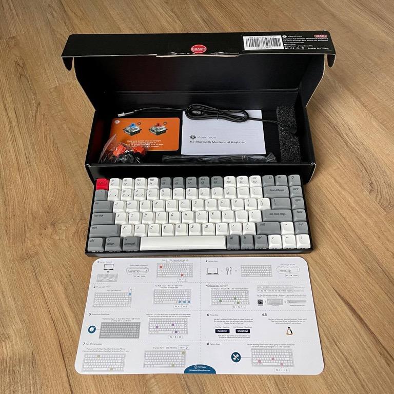 Keychron K V Mechanical Keyboard Hot Swappable Gateron Blue Switch Xda Profile Pbt Retro