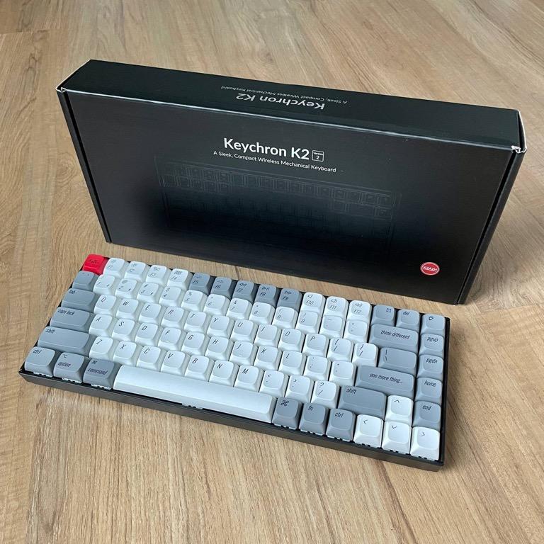 Keychron K V Mechanical Keyboard Hot Swappable Gateron Blue Switch XDA Profile PBT Retro