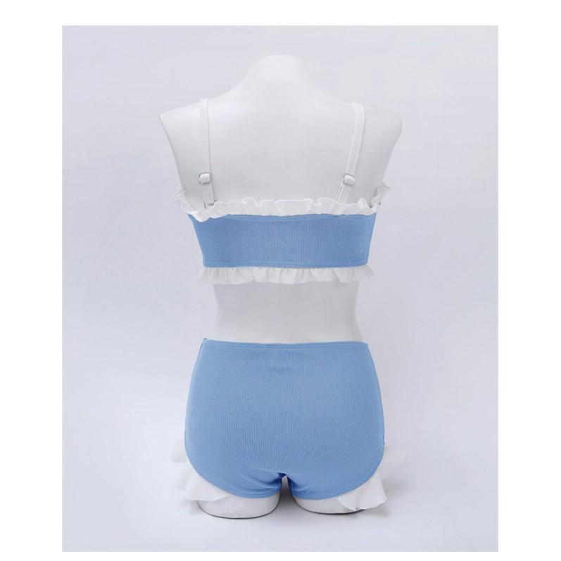 Swimsuit Bikini Baju Renang Wanita Gaya Korea Dengan Model Kriwil