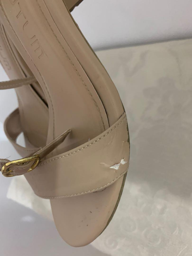 Tutum Nude Block Heels Women S Fashion Footwear Heels On Carousell