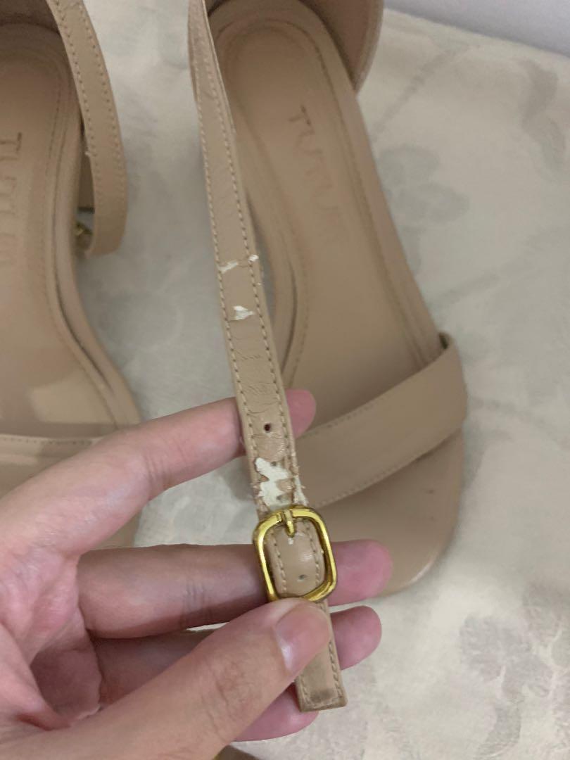 Tutum Nude Block Heels Women S Fashion Footwear Heels On Carousell
