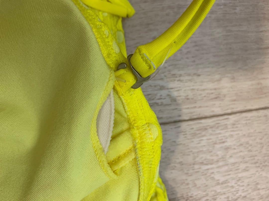 Billabong Neon Yellow Bikini Set Women S Fashion Swimwear Bikinis Swimsuits On Carousell
