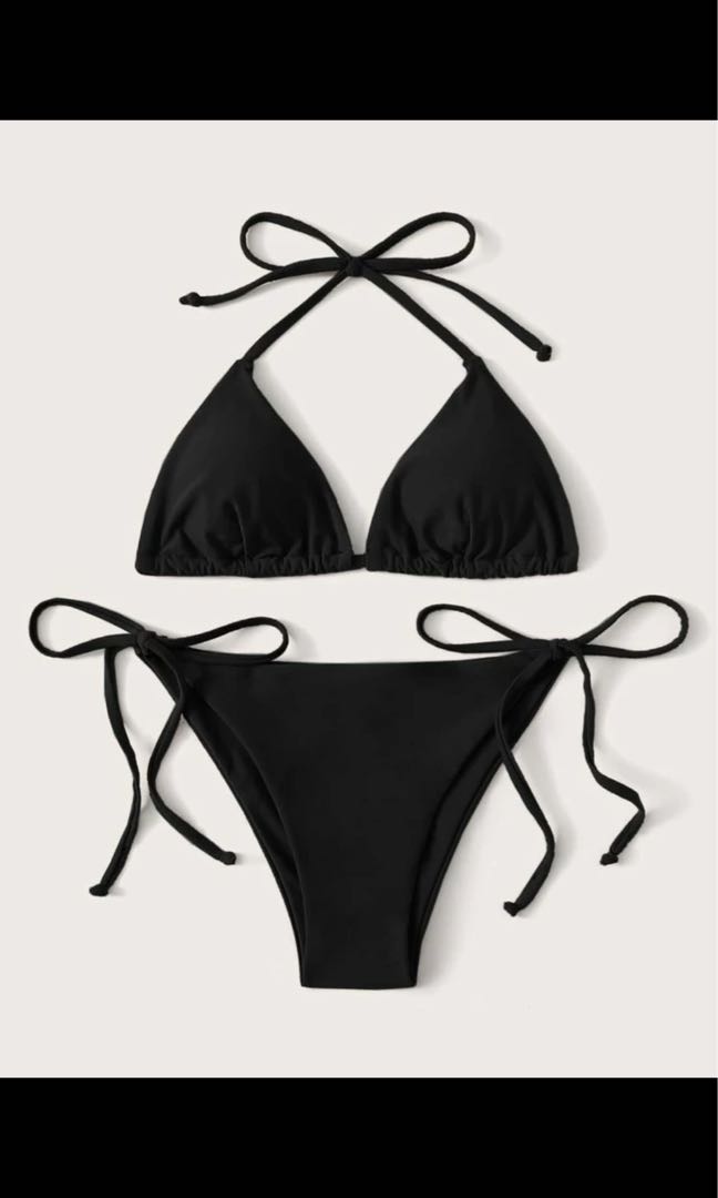 Bnip Shein Halter Triangle Tie Side Bikini Women S Fashion Swimwear
