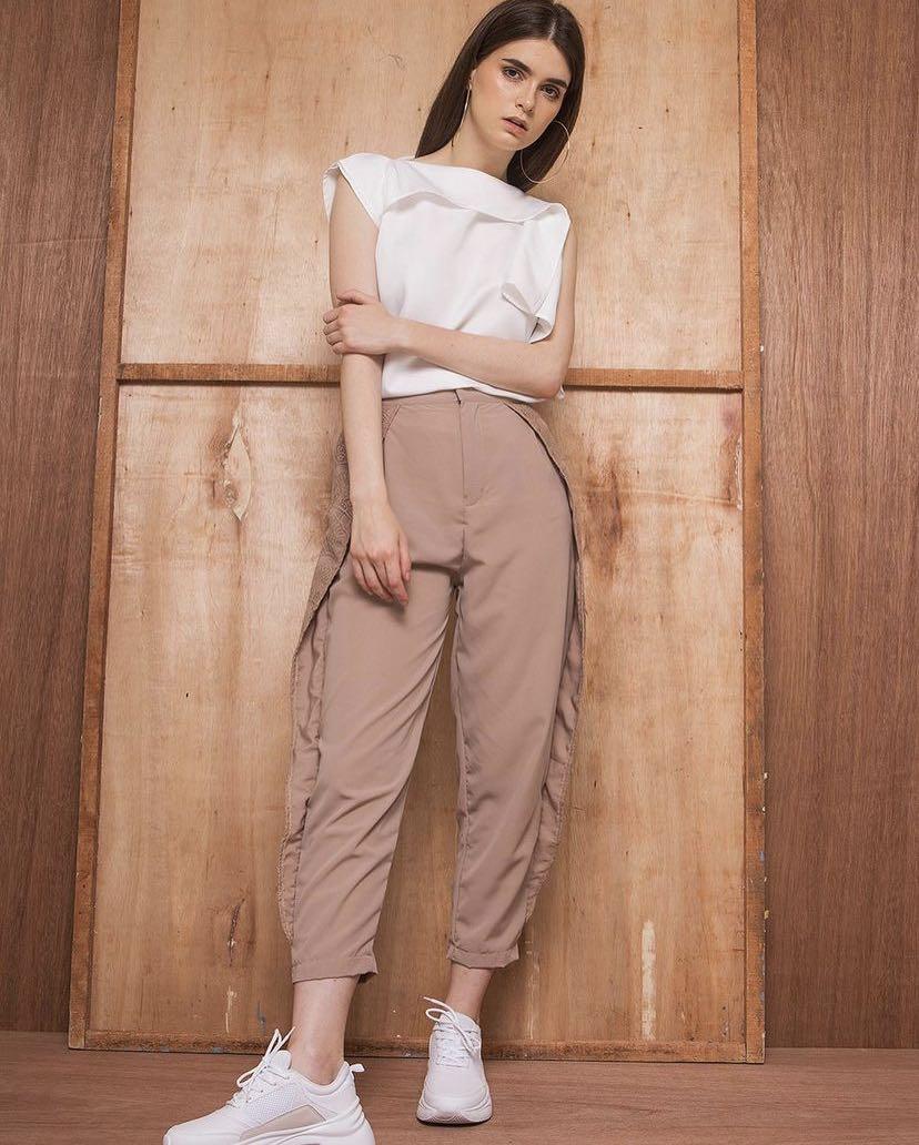 Morningsol Cairos Pants Nude Fesyen Wanita Pakaian Wanita Bawahan