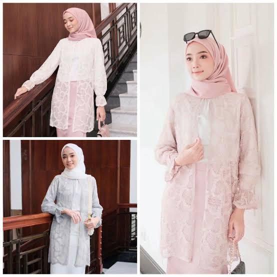 Nude Outer Lace Vanilla Hijab Xxl Fesyen Wanita Pakaian Wanita Baju