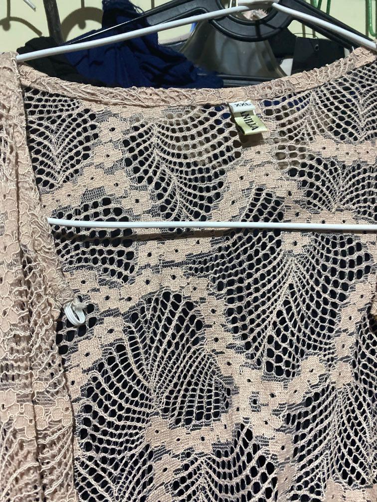 Nude Outer Lace Vanilla Hijab Xxl Fesyen Wanita Pakaian Wanita Baju