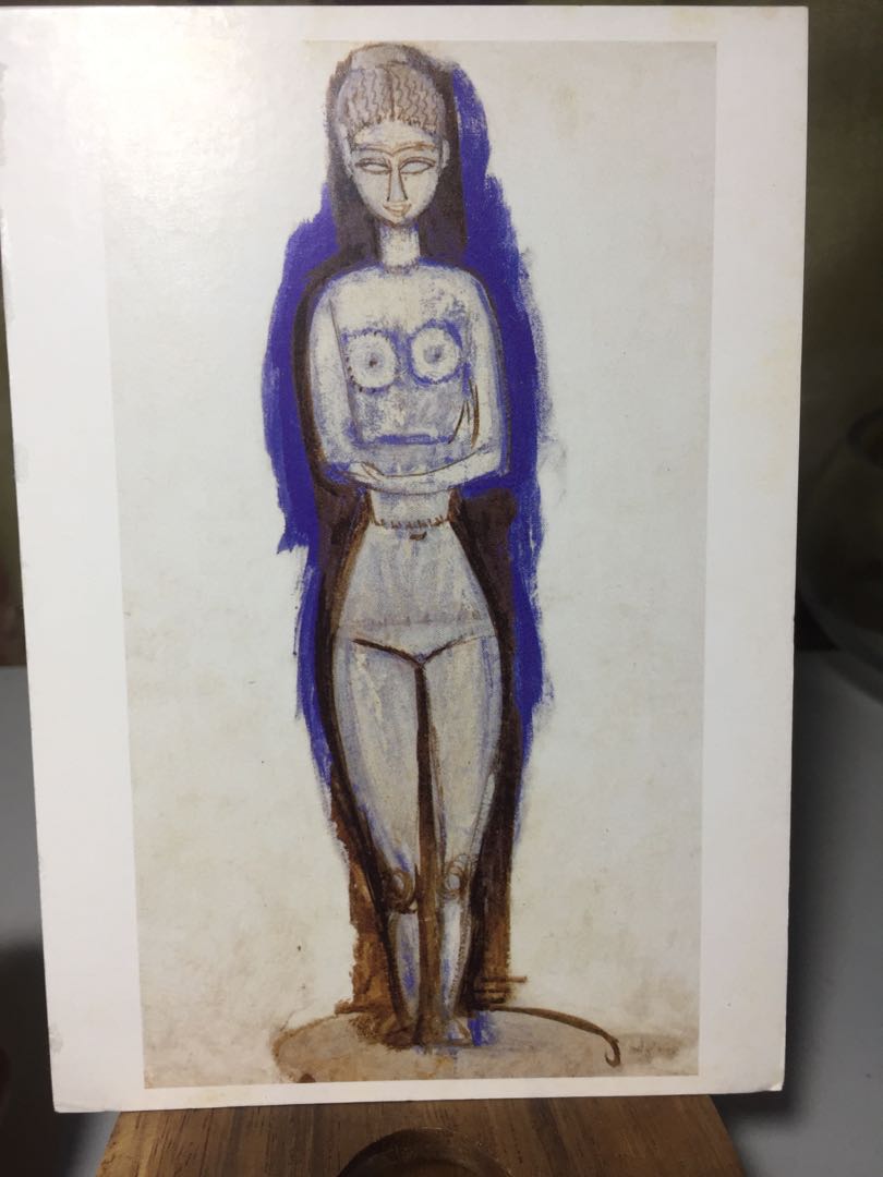Amadeo Modigliani Standing Nude 1911 Art Postcard Unused Hobbies
