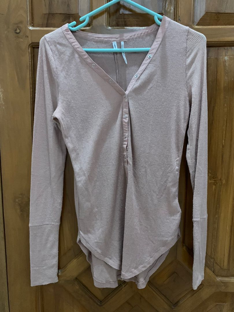 Nude Pink Lengan Panjang Fesyen Wanita Pakaian Wanita Baju Luaran Di Carousell