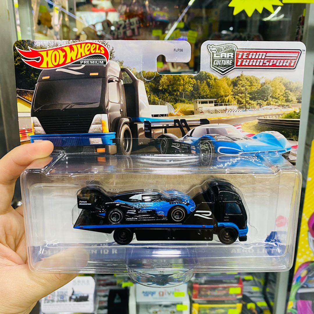 Hot Wheels Premium Car Culture Team Transport Volkswagen ID R Aero Lift 福士 大眾 拖車板車 興趣及遊戲 玩具