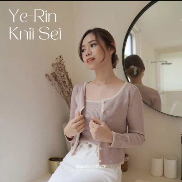 Molis Choice Yerin Knit Set In Nude Fesyen Wanita Pakaian Wanita