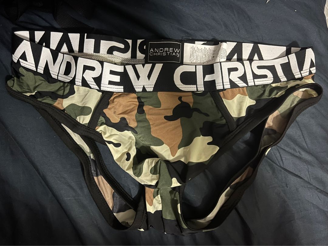Andrew Christian Camouflage Almost Naked Jock Men S Fashion Bottoms New Underwear On Carousell