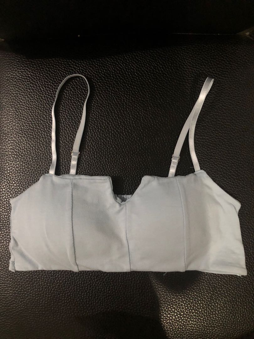 Bralette Top Biru Bikini Bra Fesyen Wanita Pakaian Wanita Atasan