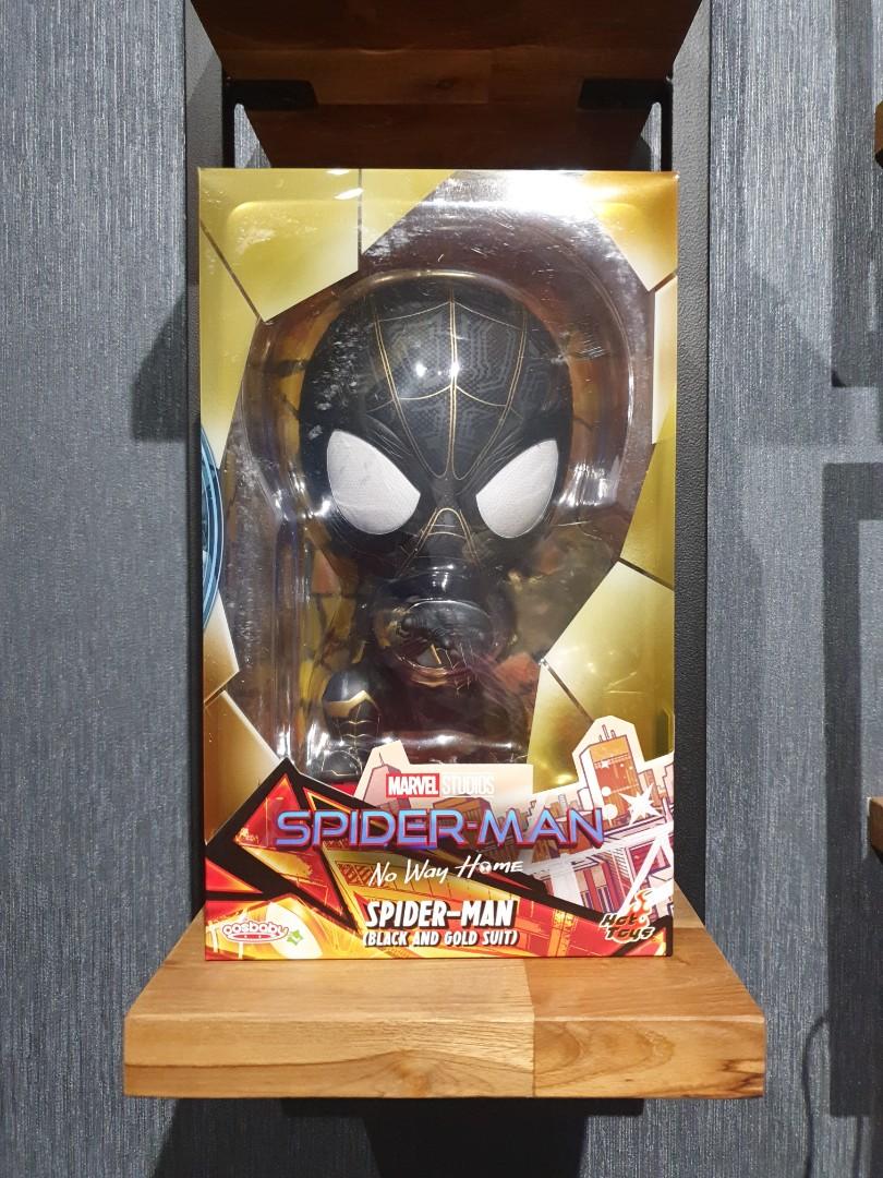 Hot Toys Spiderman No Way Home Large 21cm Spiderman Black And Gold Suit Cosbaby MISB Hobbies