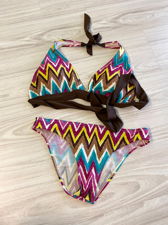 Niconico Mare Bali Brand Swimwear Bikini Set In Colourful Chevron