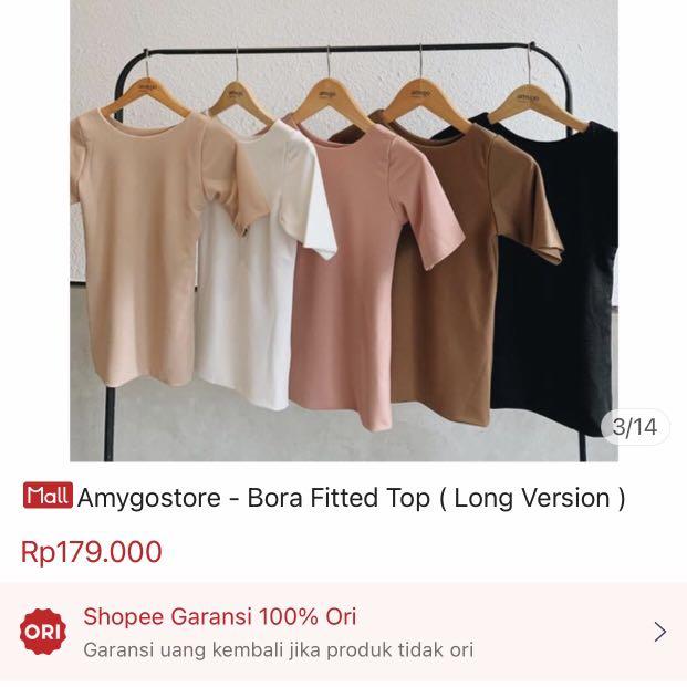 New Amygo Nude Top Fesyen Wanita Pakaian Wanita Atasan Di Carousell