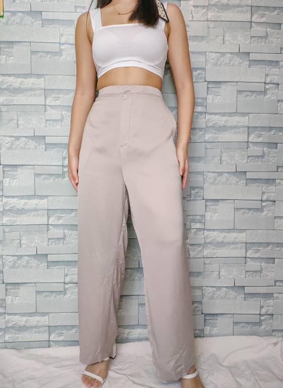 Uniqlo Silk Nude Trouser Women S Fashion Bottoms Other Bottoms On