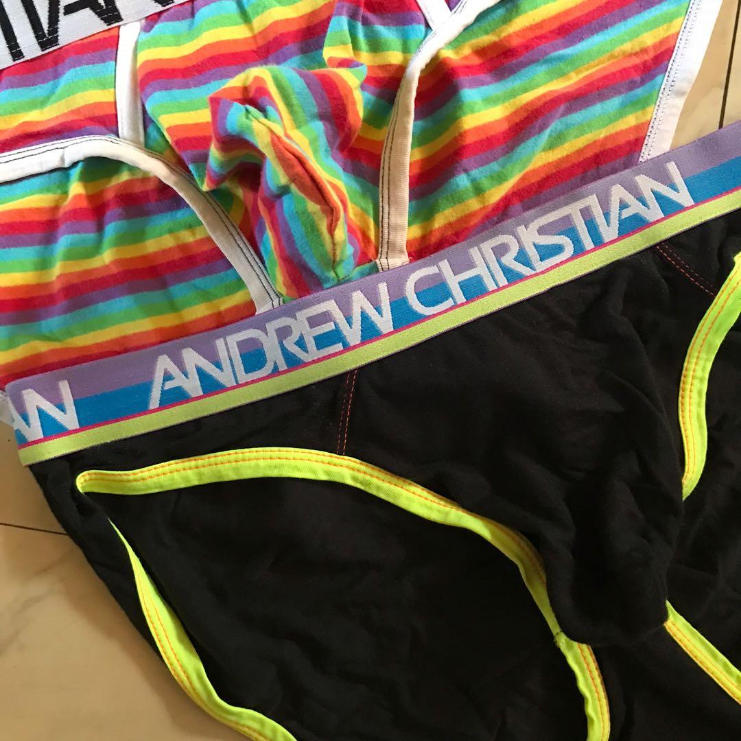 Andrew Christian Pride And Black Brief Almost Naked Men S Fashion Bottoms Underwear On Carousell