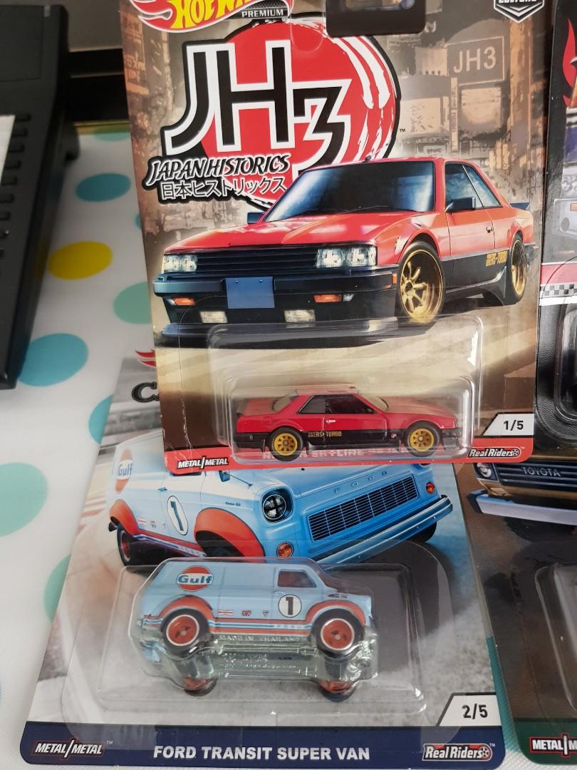 Hot Wheels Premium Real Rider Ae Thunder Roller Db Skyline Ford Super Van Mustang