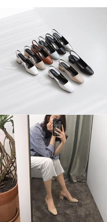 Sappun Nude Slingback Heels Women S Fashion Footwear Heels On Carousell
