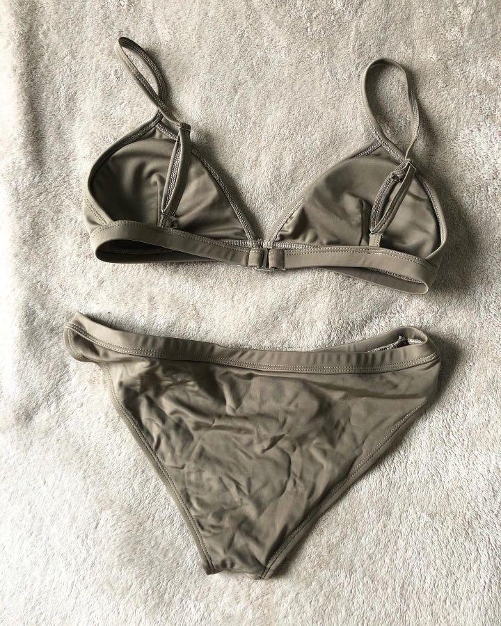 Pearlpop Olive Green Piece Bikini Swimsuit Women S Fashion
