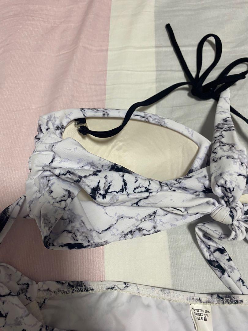 Marble Bikini Set Women S Fashion Swimwear Bikinis Swimsuits On Carousell