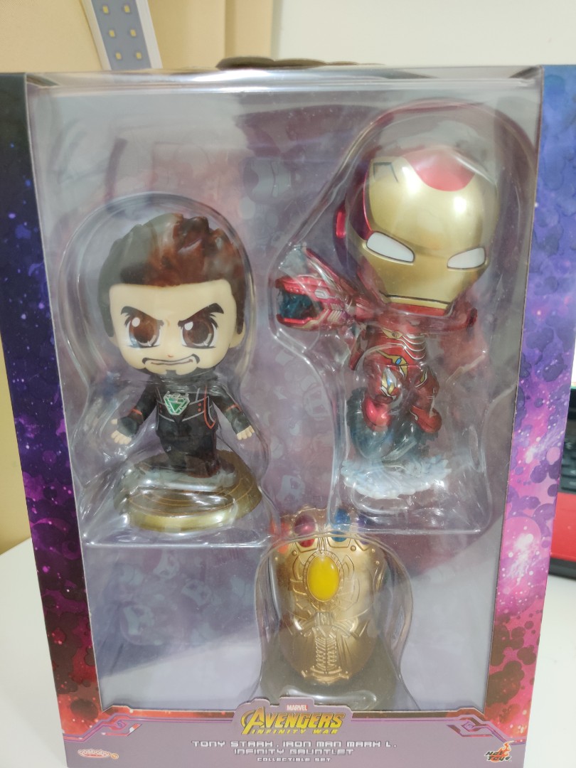 Hot Toys Cosbaby Tony Stark Iron Man Infinity Gauntlet Set Avengers Infinity War Hobbies