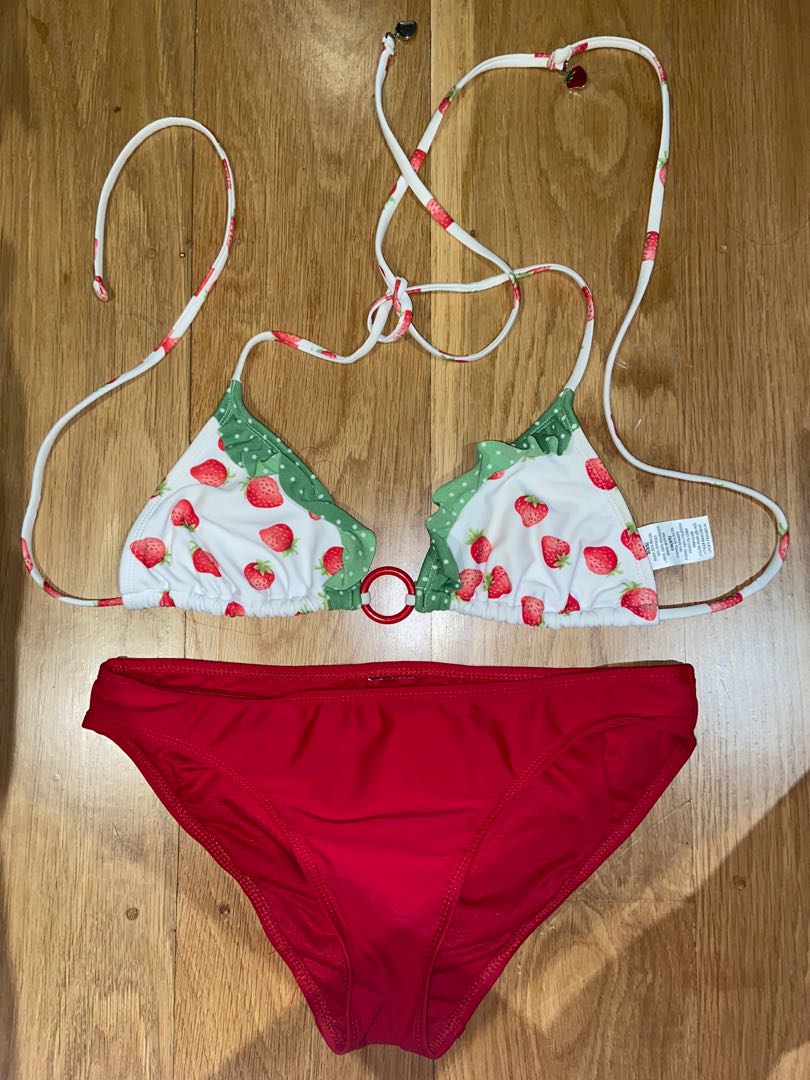 Strawberry Print Bikini Set Women S Fashion Dresses Sets