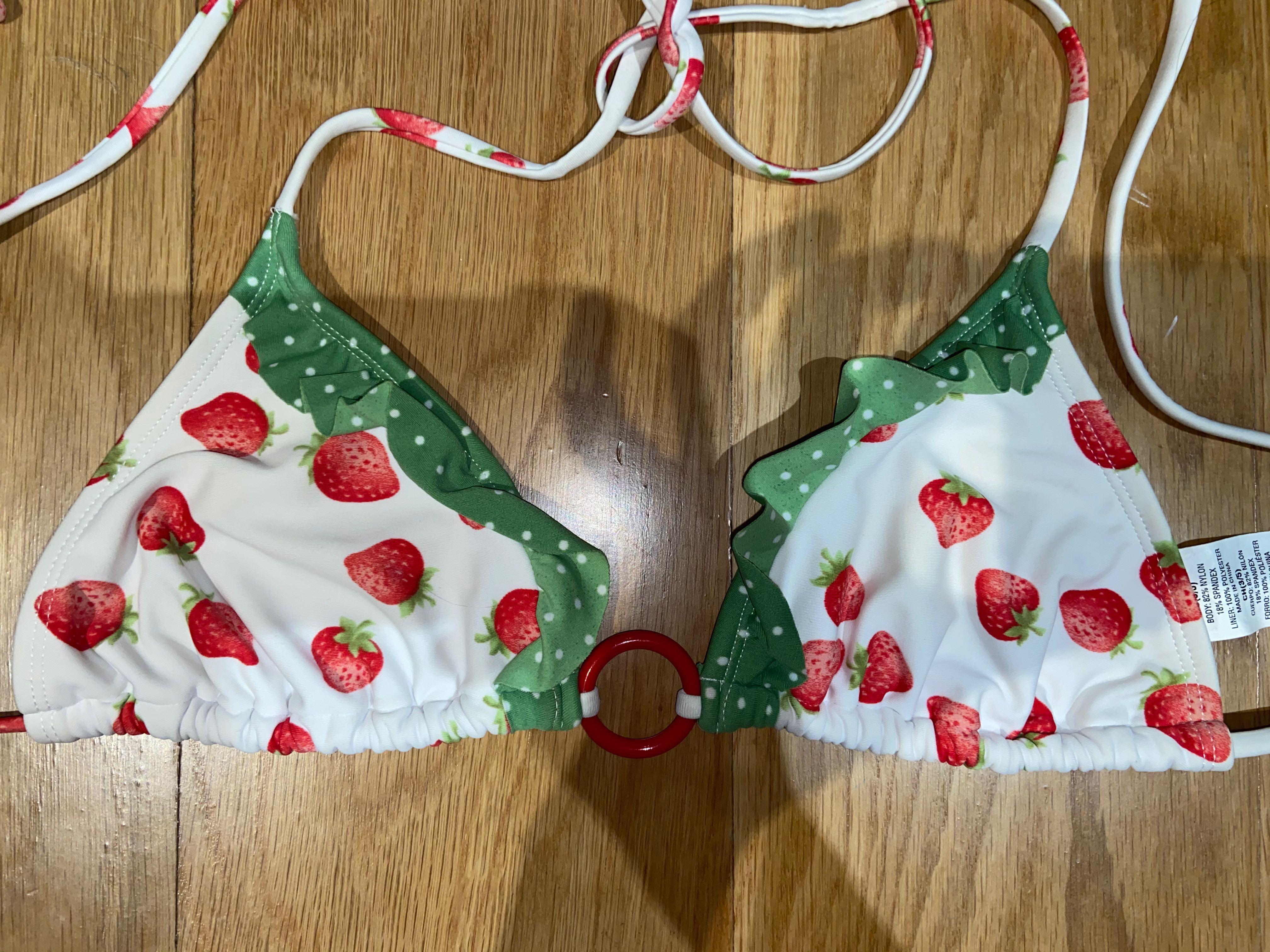 Strawberry Print Bikini Set Women S Fashion Dresses Sets