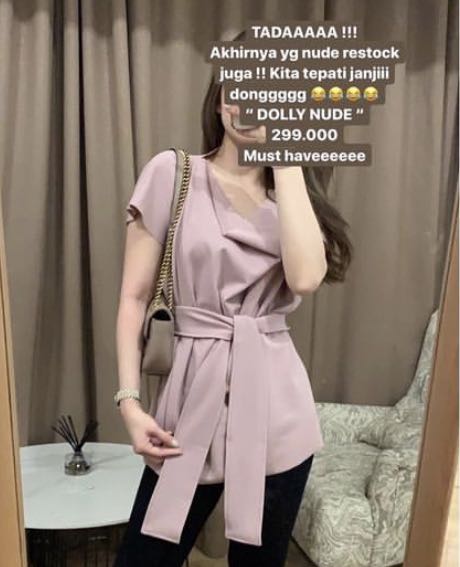 Goulding Goulding Id Dolly Nude Top Fesyen Wanita Pakaian Wanita